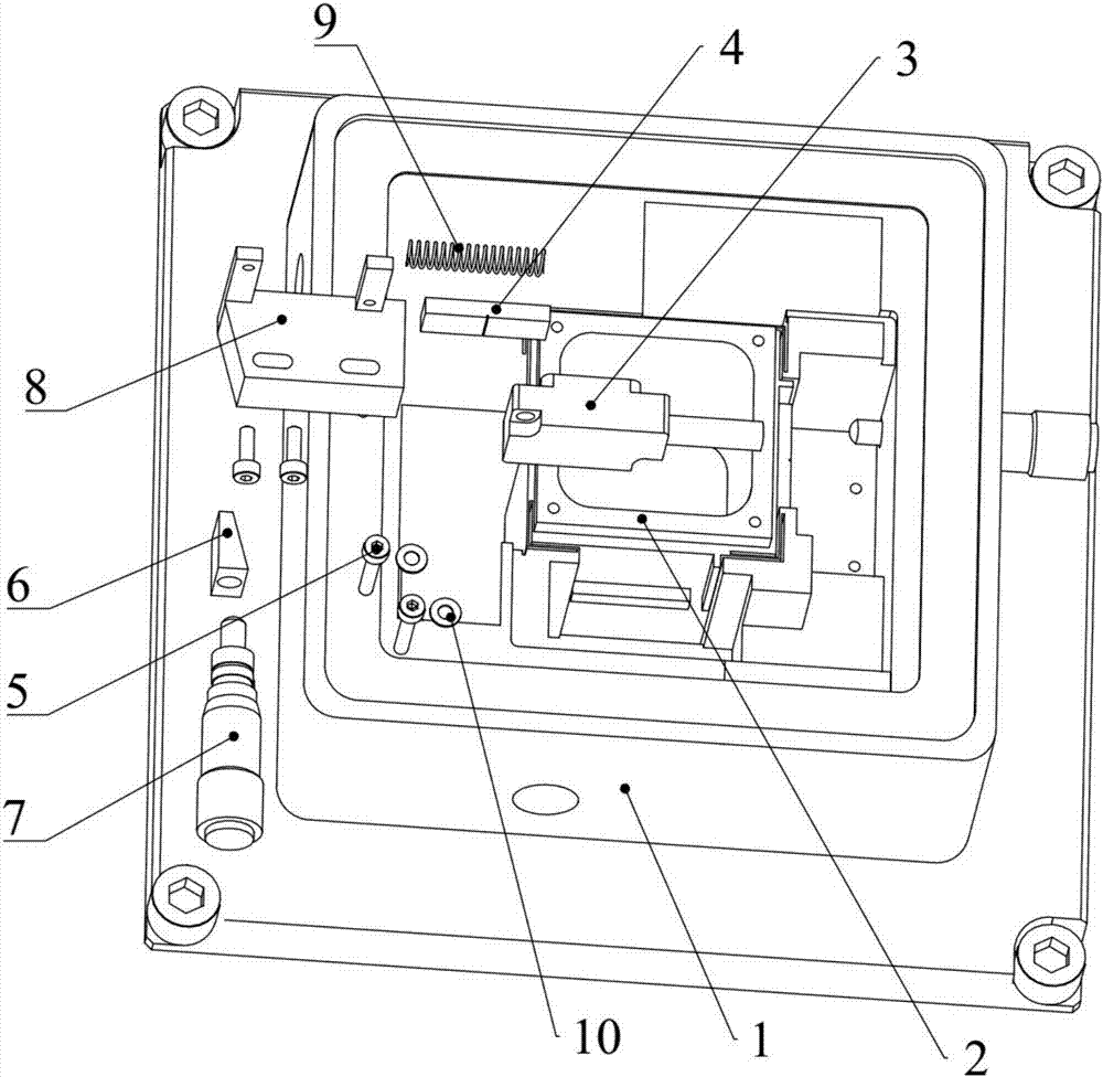 Zero-point fine tuning device for grating type micro-nano positioning platform