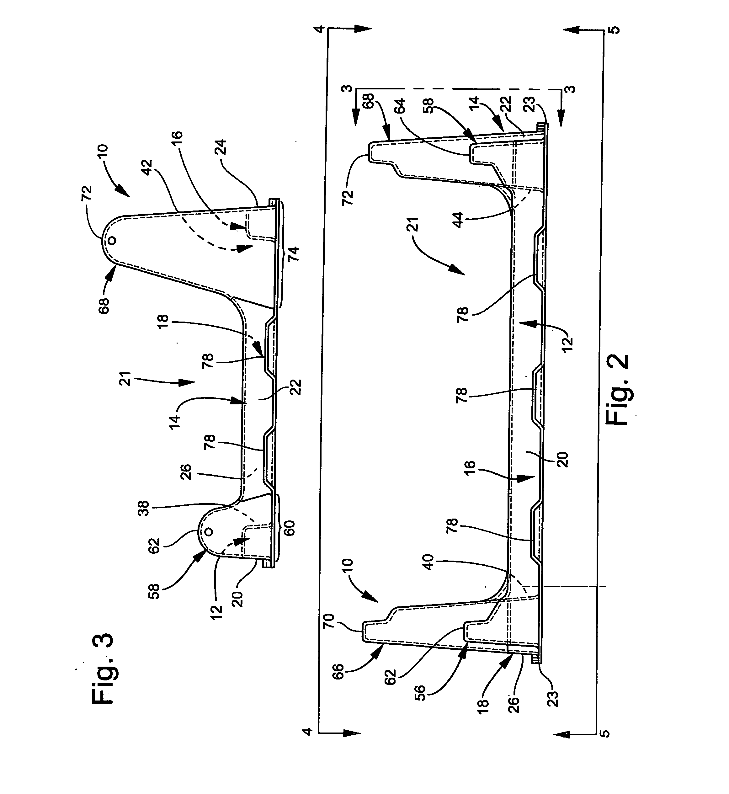 Molded solar panel racking assembly