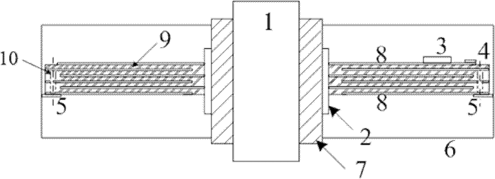 Capacitive voltage divider formed by a printed circuit board