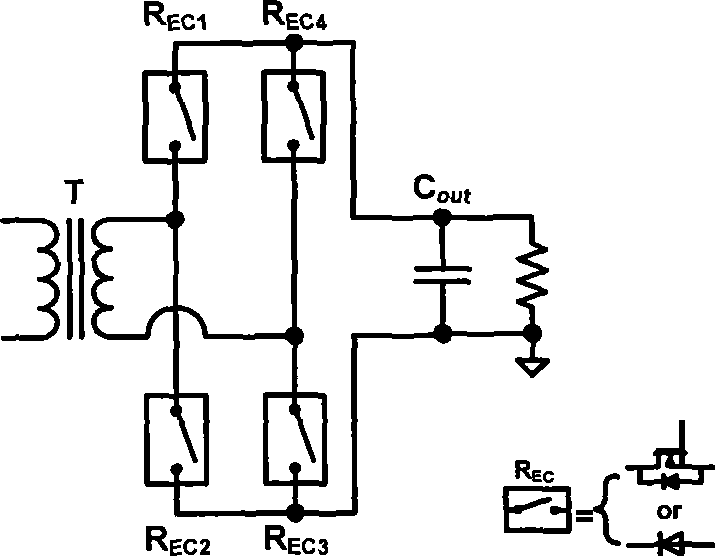 Symmetrical rectifying circuit having output current ripple cancellation function