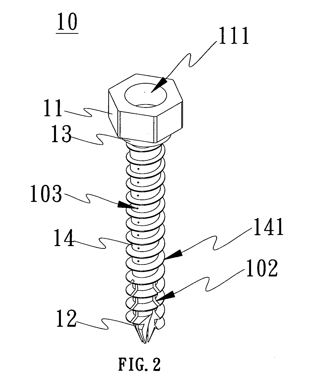 Expansion screw set and hollow nail and interior nail thereof