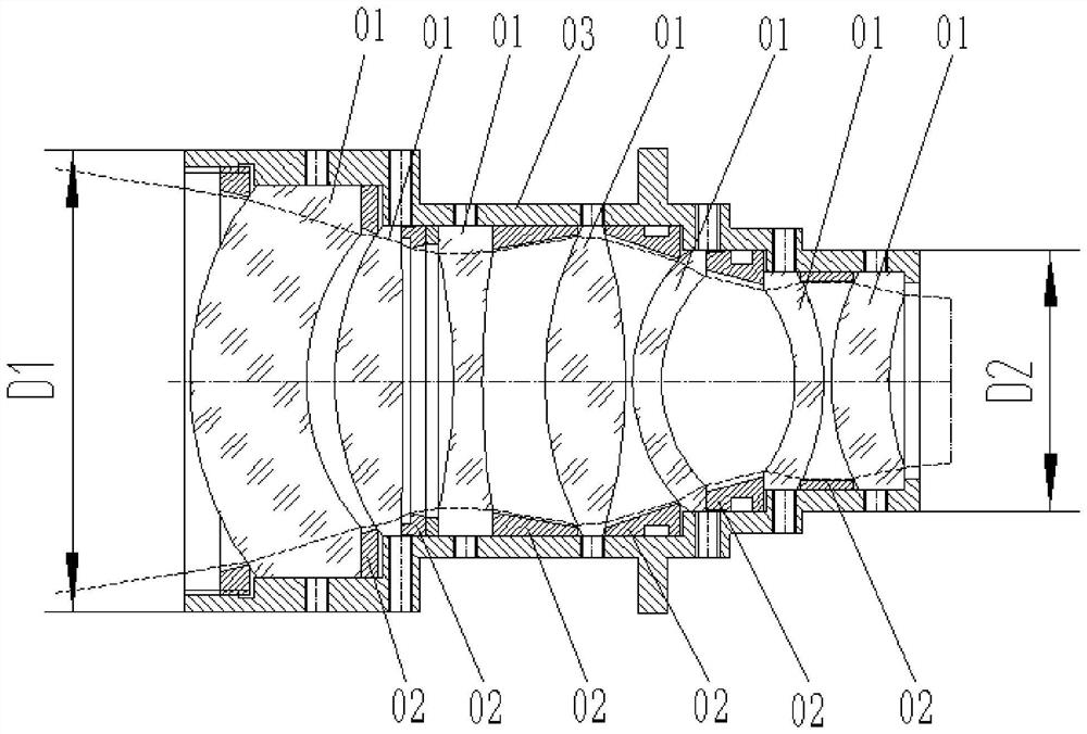 Miniaturized light-weight design and preparation method of optical lens and optical lens