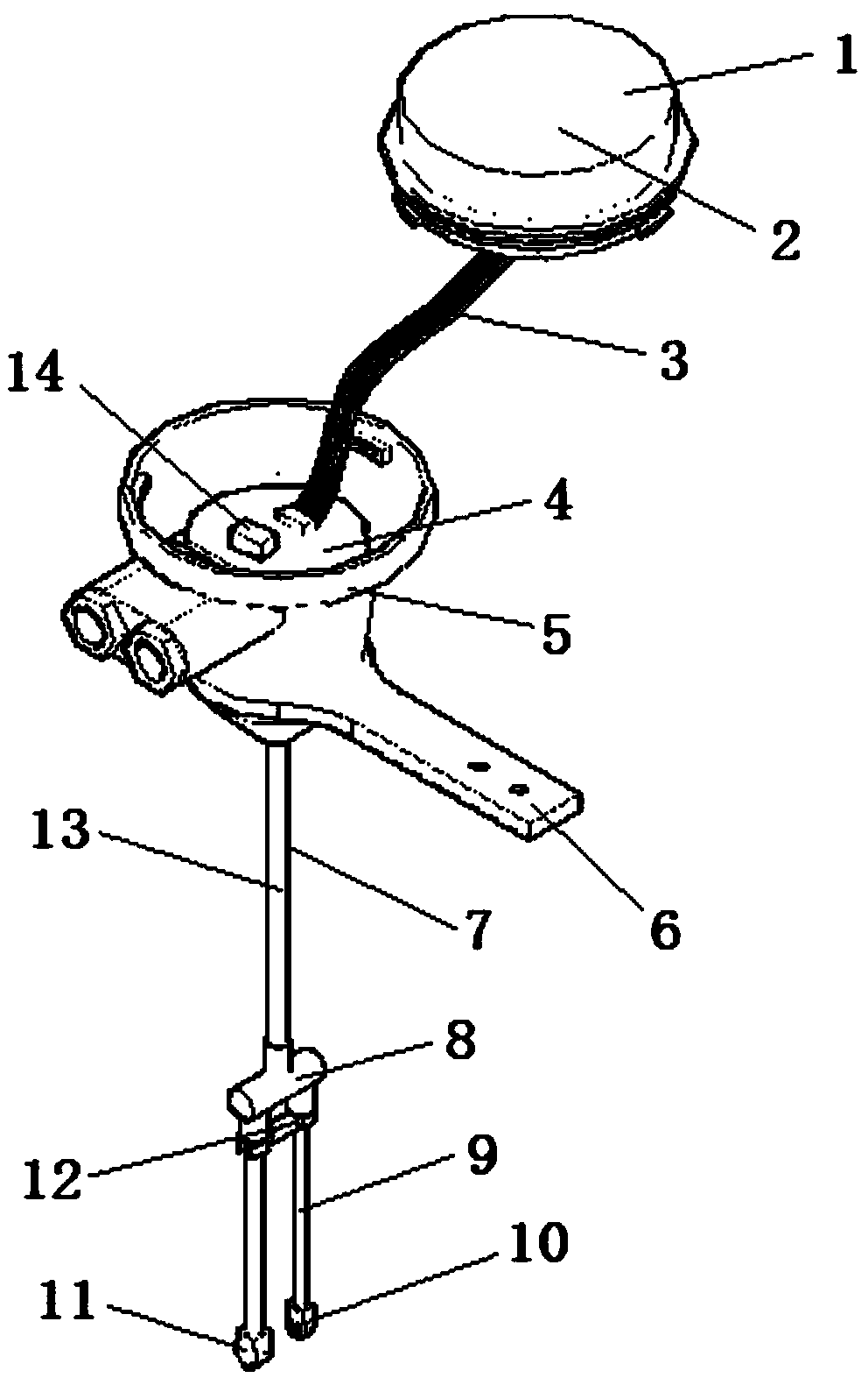 A water quality concentration acquisition device and a synchronous real-time detection system including the device