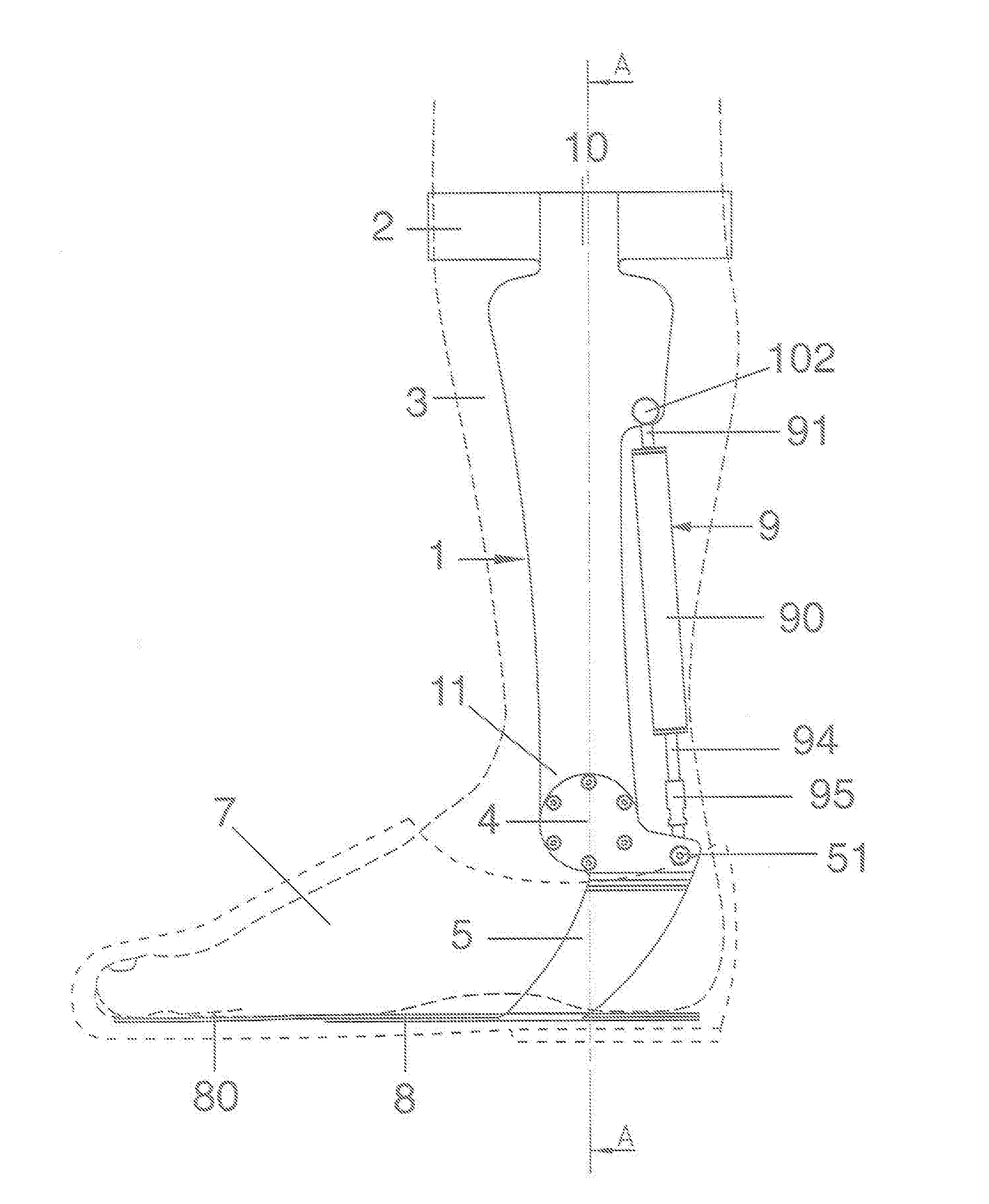 Dynamic orthosis for foot drop