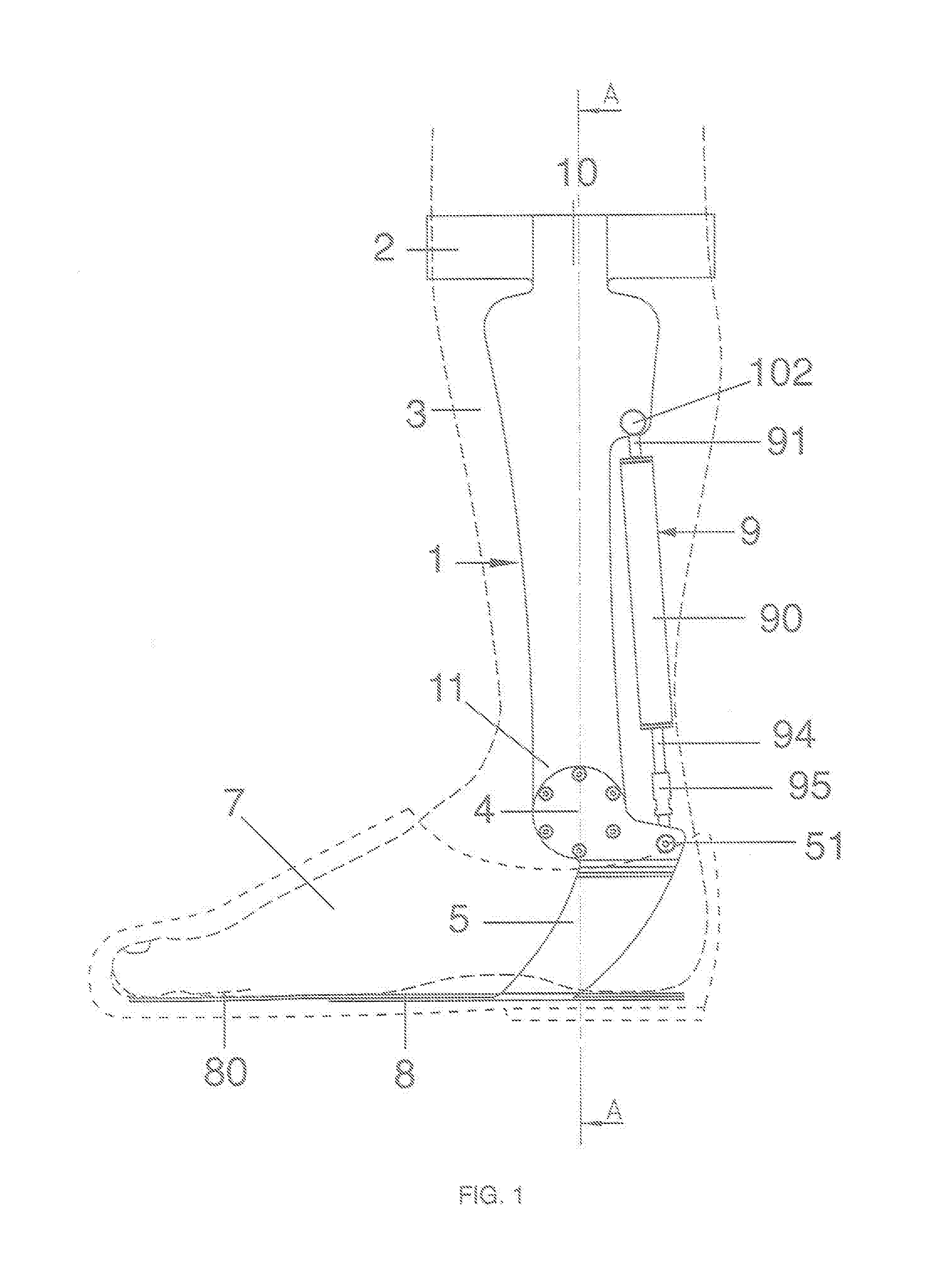 Dynamic orthosis for foot drop