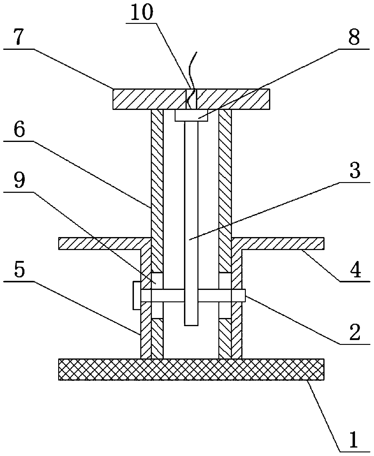 Detecting device and method of frost heave stress