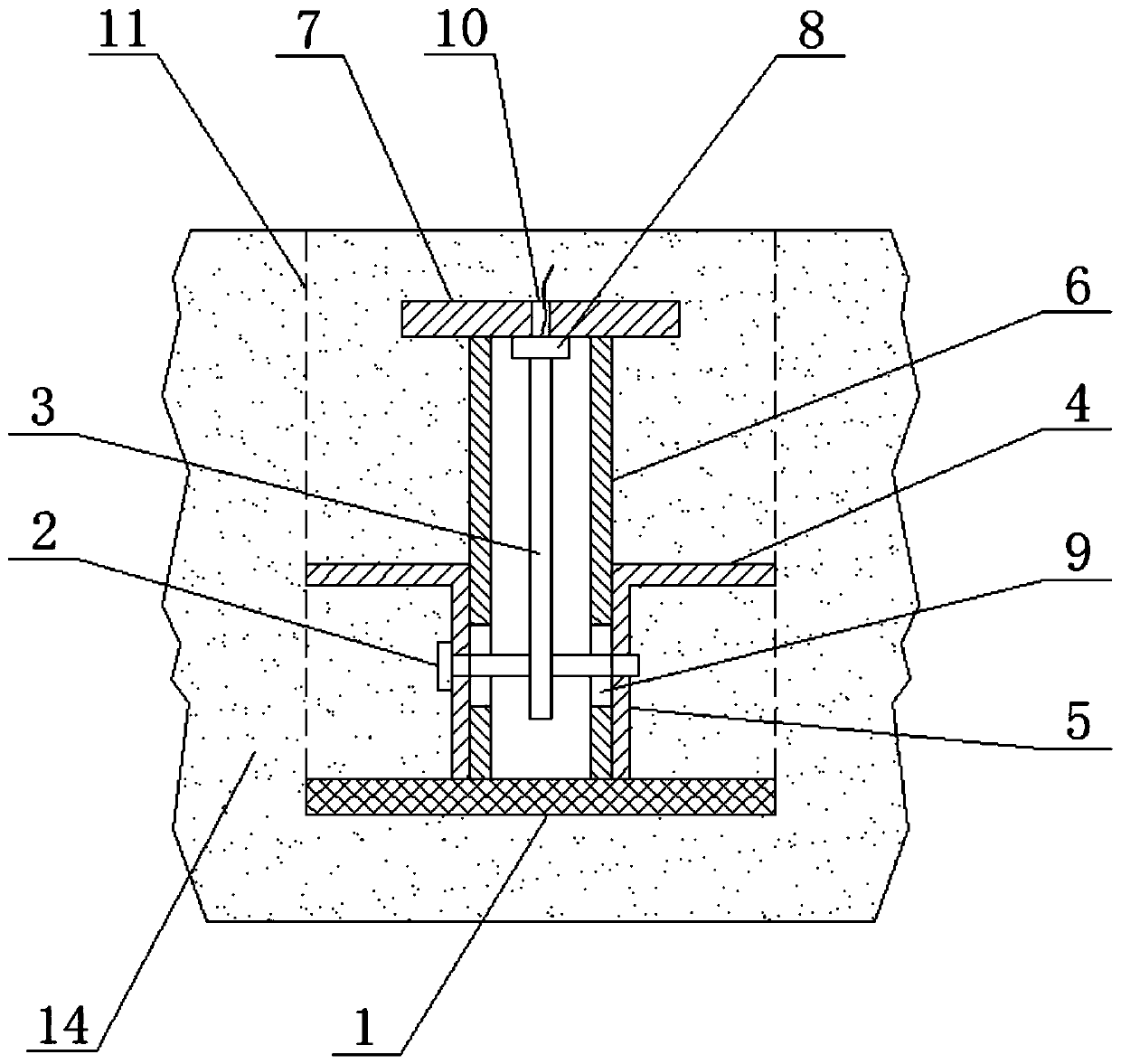 Detecting device and method of frost heave stress