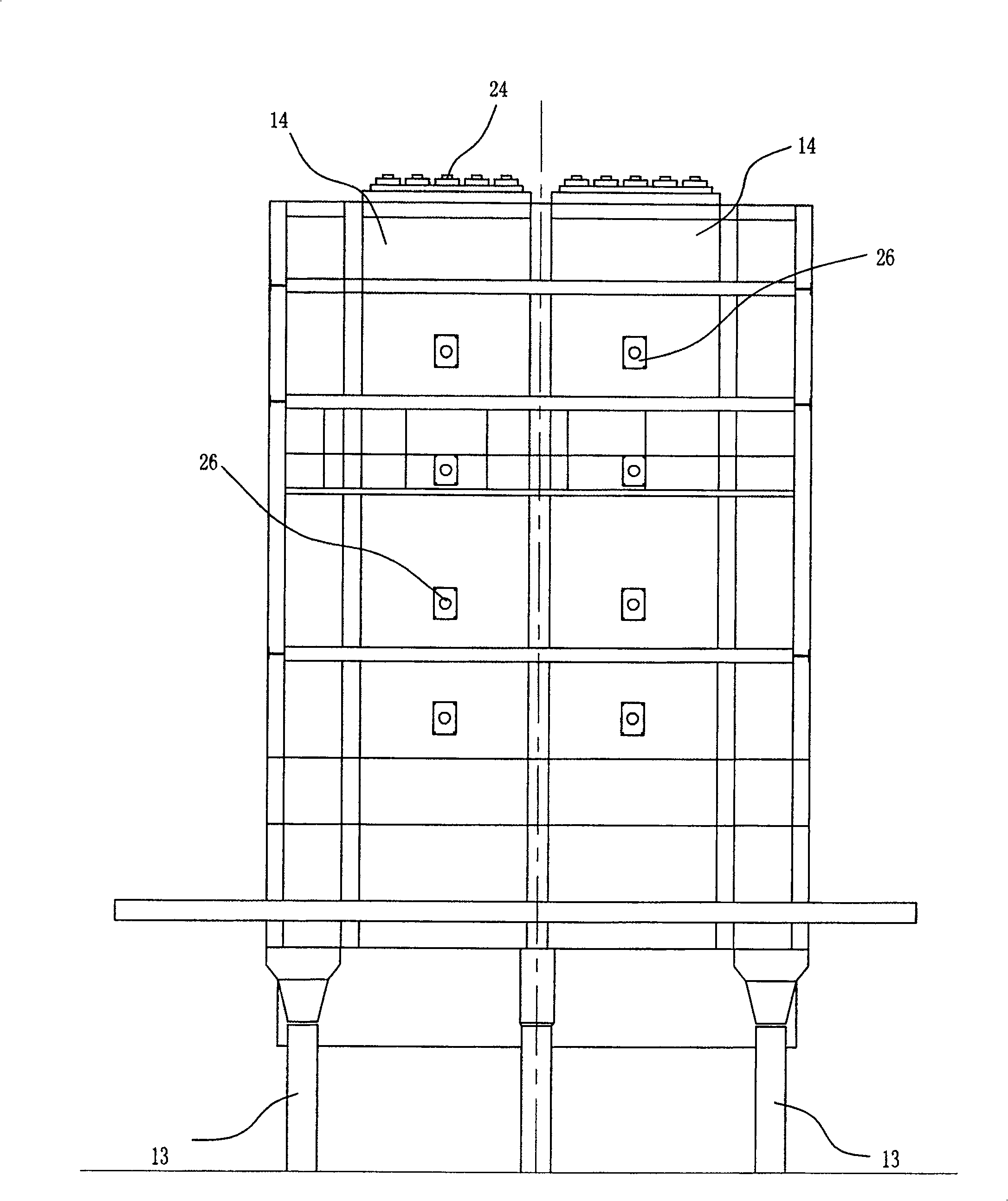 Process for preparing bamboo-based activated carbon and dedicated device therefor