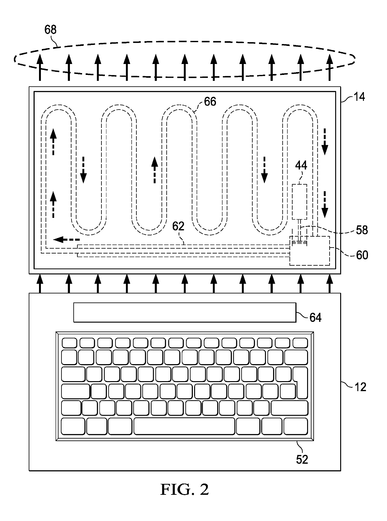 Information handling system housing integrated vapor chamber