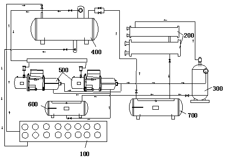 Spiral evaporator for flooded central air conditioning system