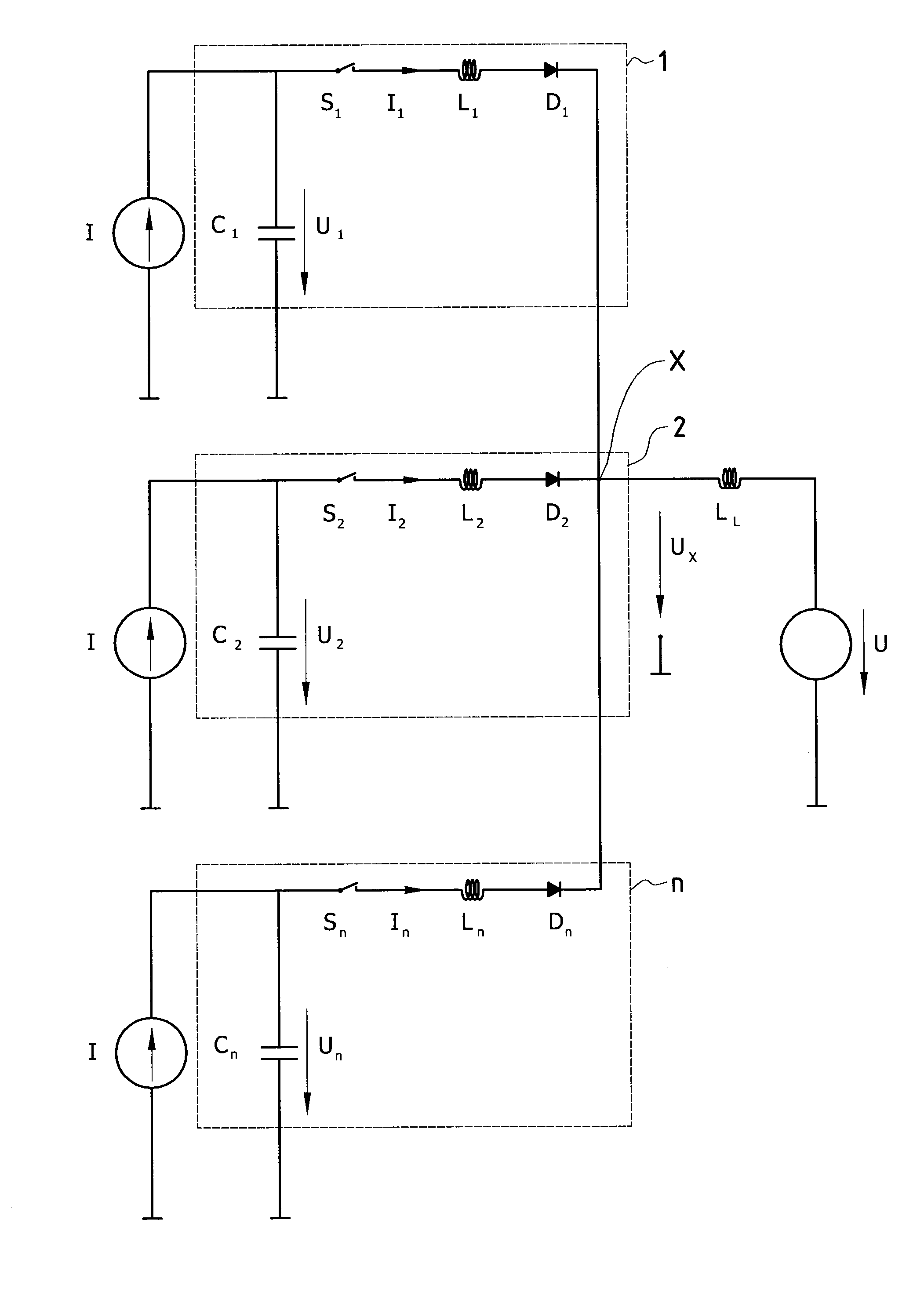 Multiphase soft-switched dc-dc converter