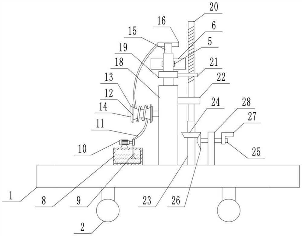 Device for cleaning glass curtain wall