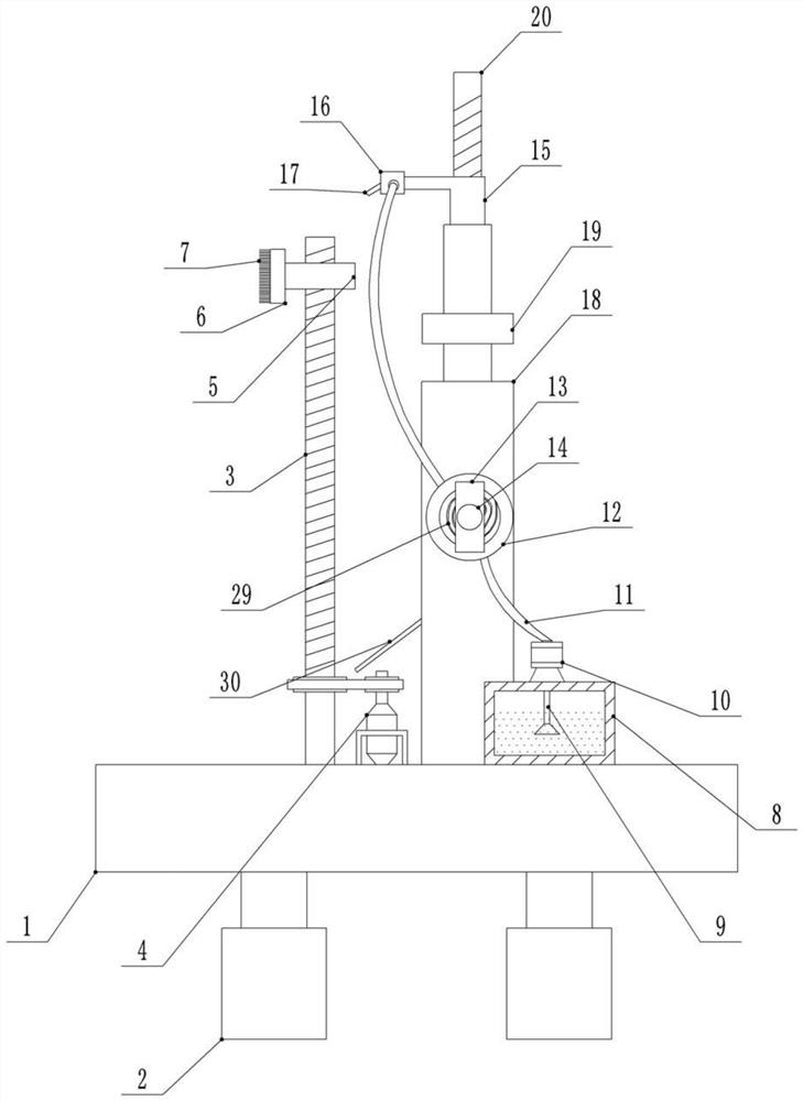 Device for cleaning glass curtain wall