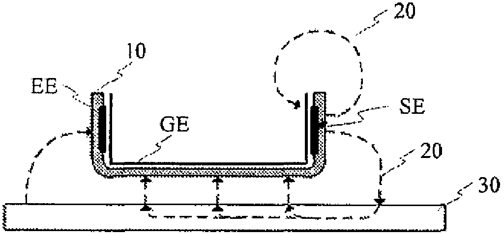 Device and method for detecting a hand-held device being clasped by a hand