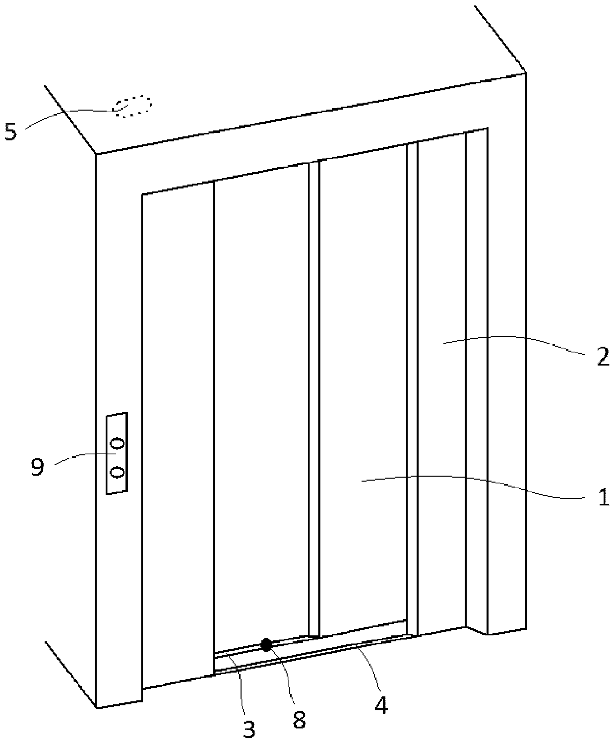 Elevator door monitoring system, elevator system and elevator door monitoring method