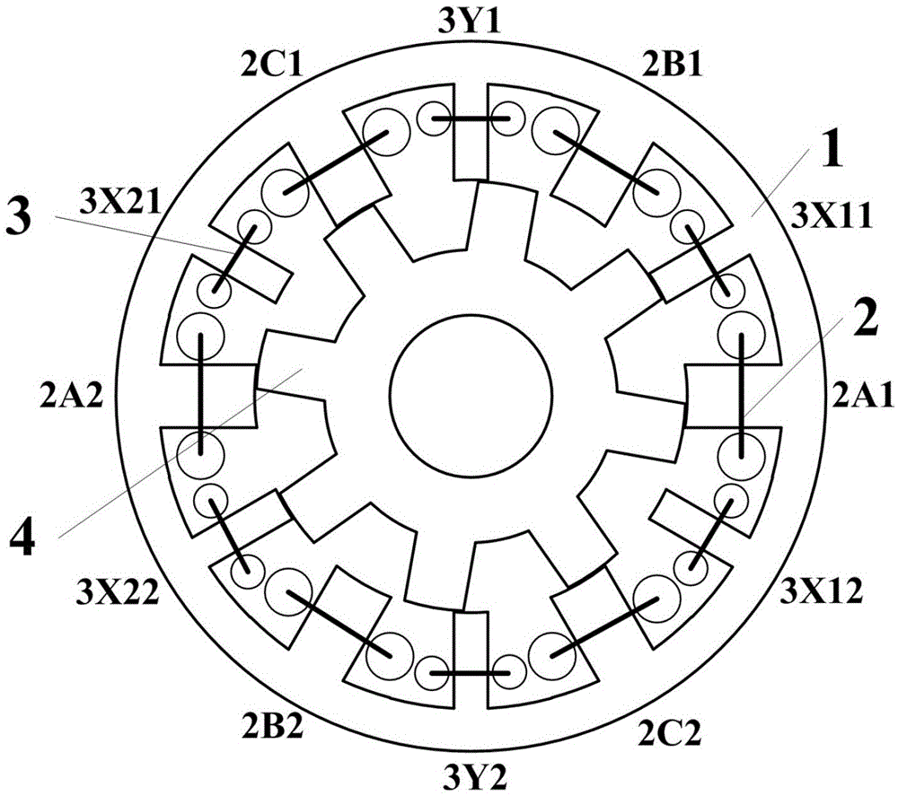 A Bearingless Half-tooth Wound Switched Reluctance Motor