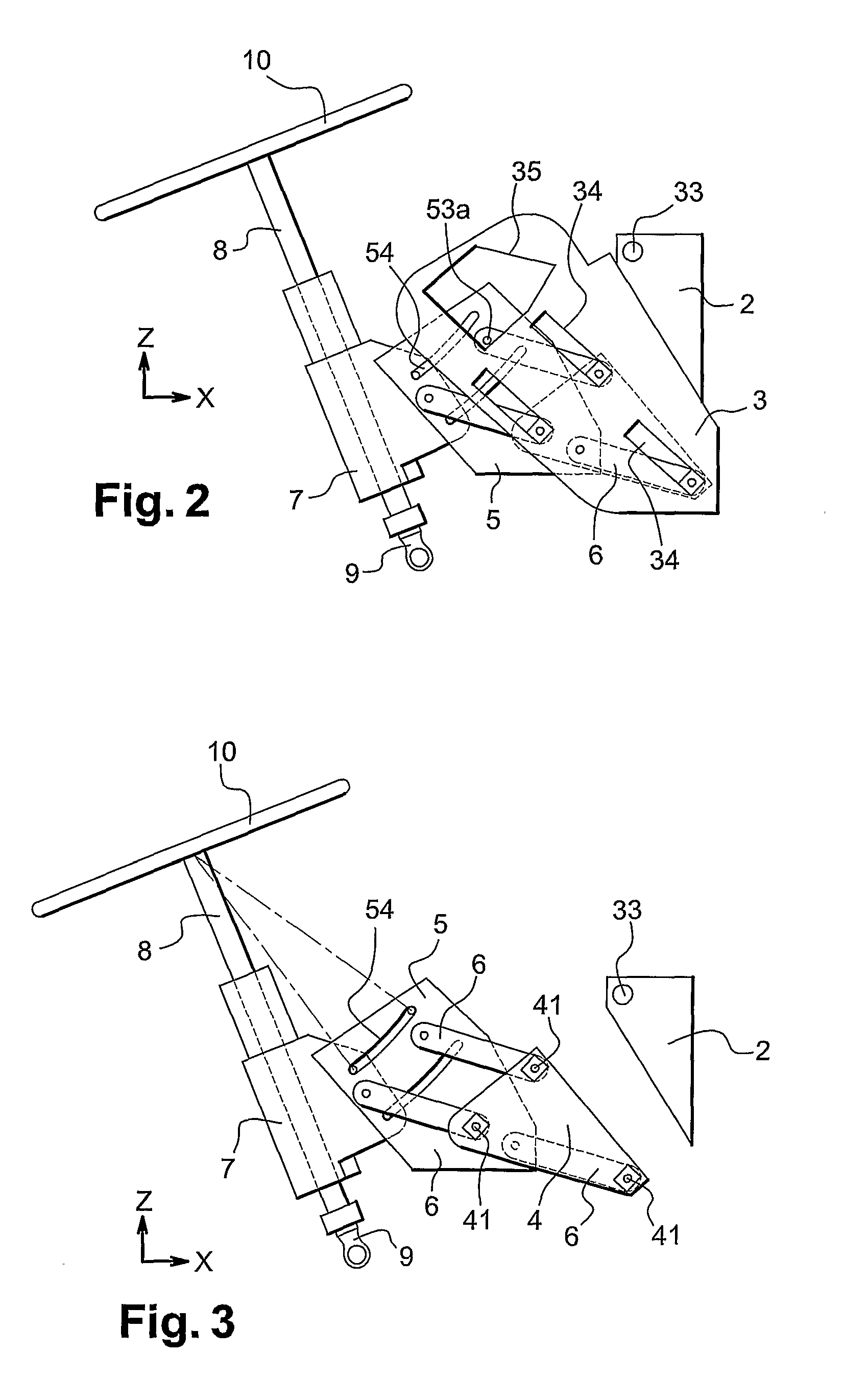 Device for adjusting the position of a steering column