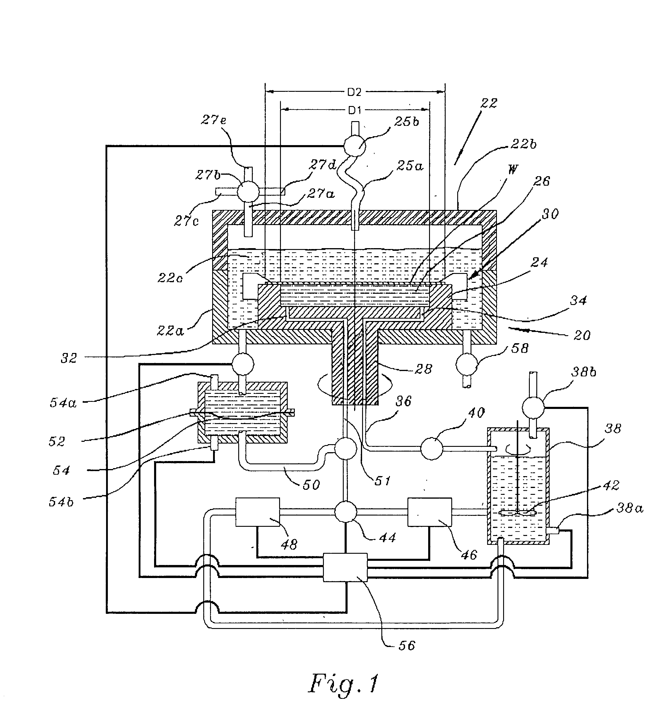 Temperature-controlled substrate holder for processing in fluids