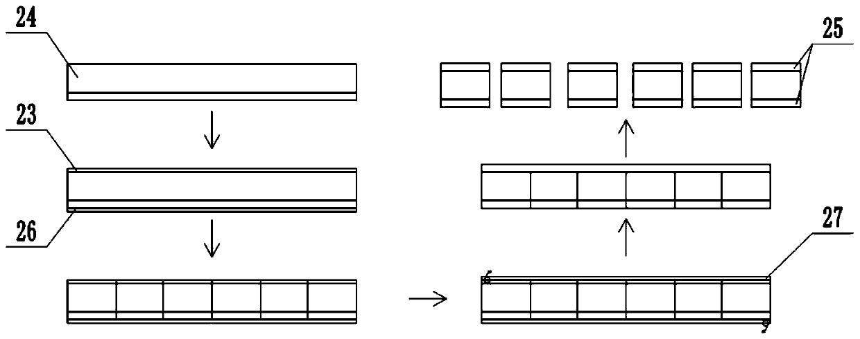 Double-sided adhesive die-cutting manufacturing process