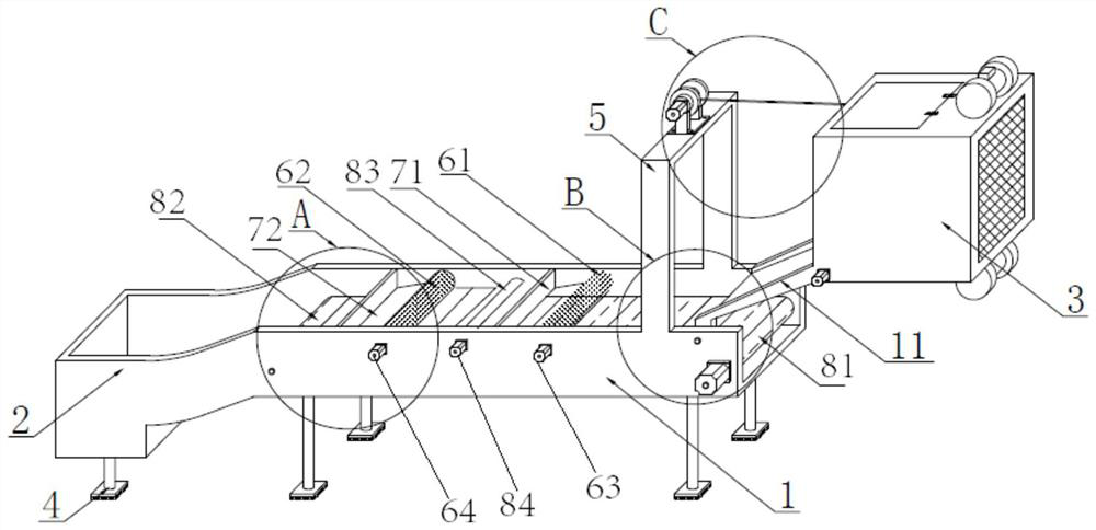 Online foreign matter removing device for tobacco primary processing