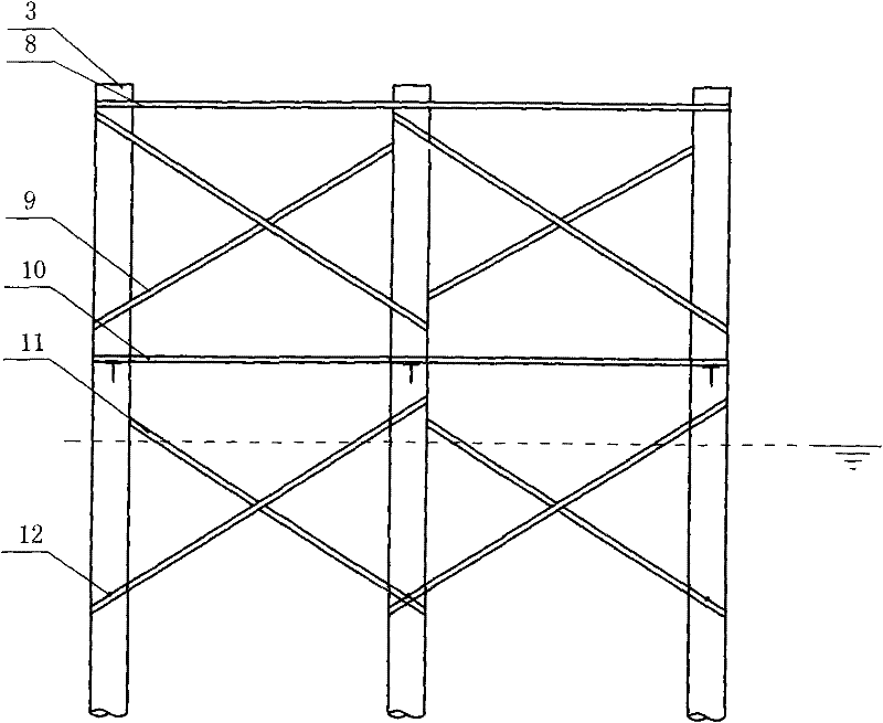 Method for putting up steel pipe pile platform of abrupt slope bare rock