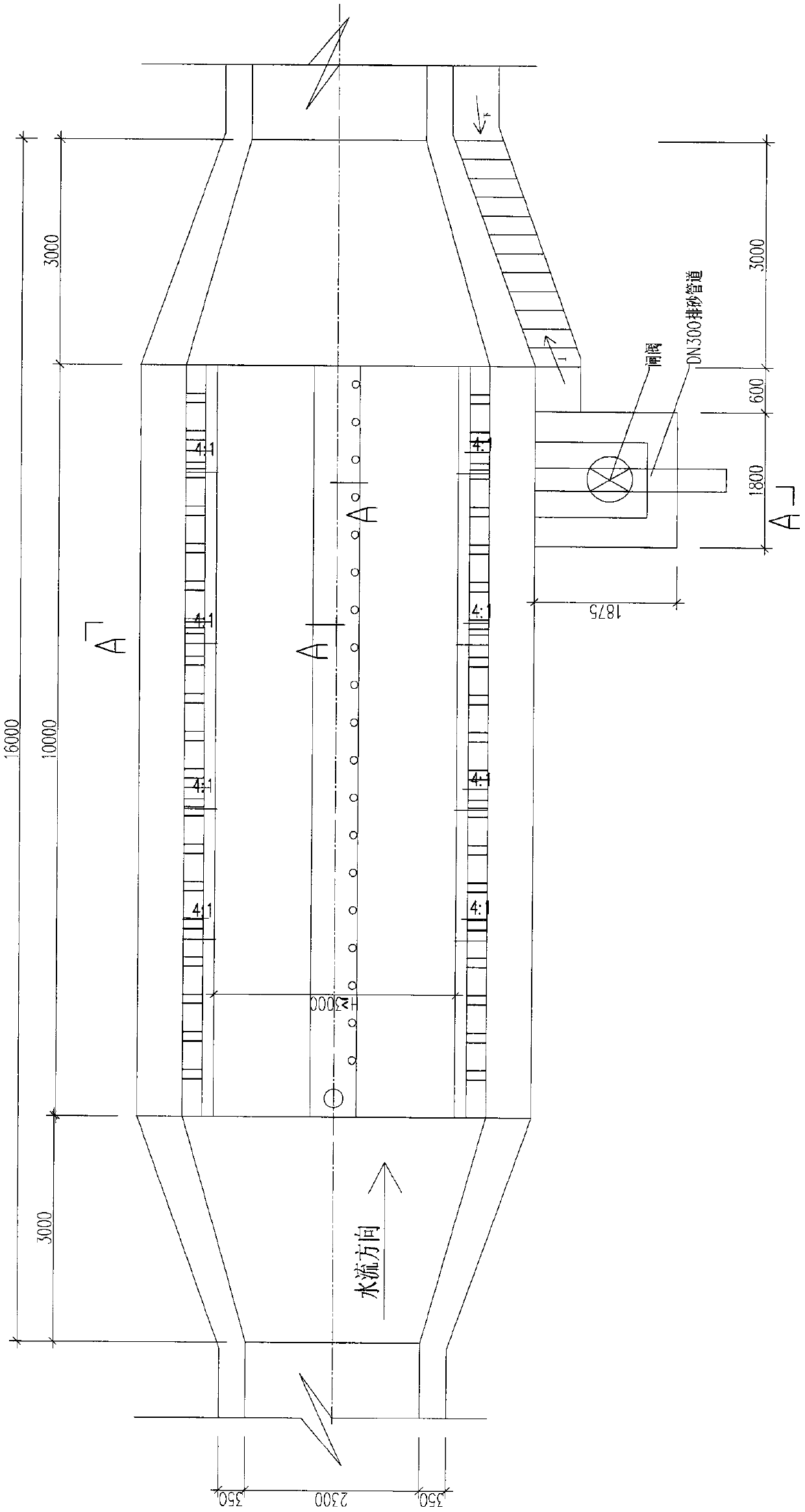 Hydrodynamic linkage scouring and desilting facility