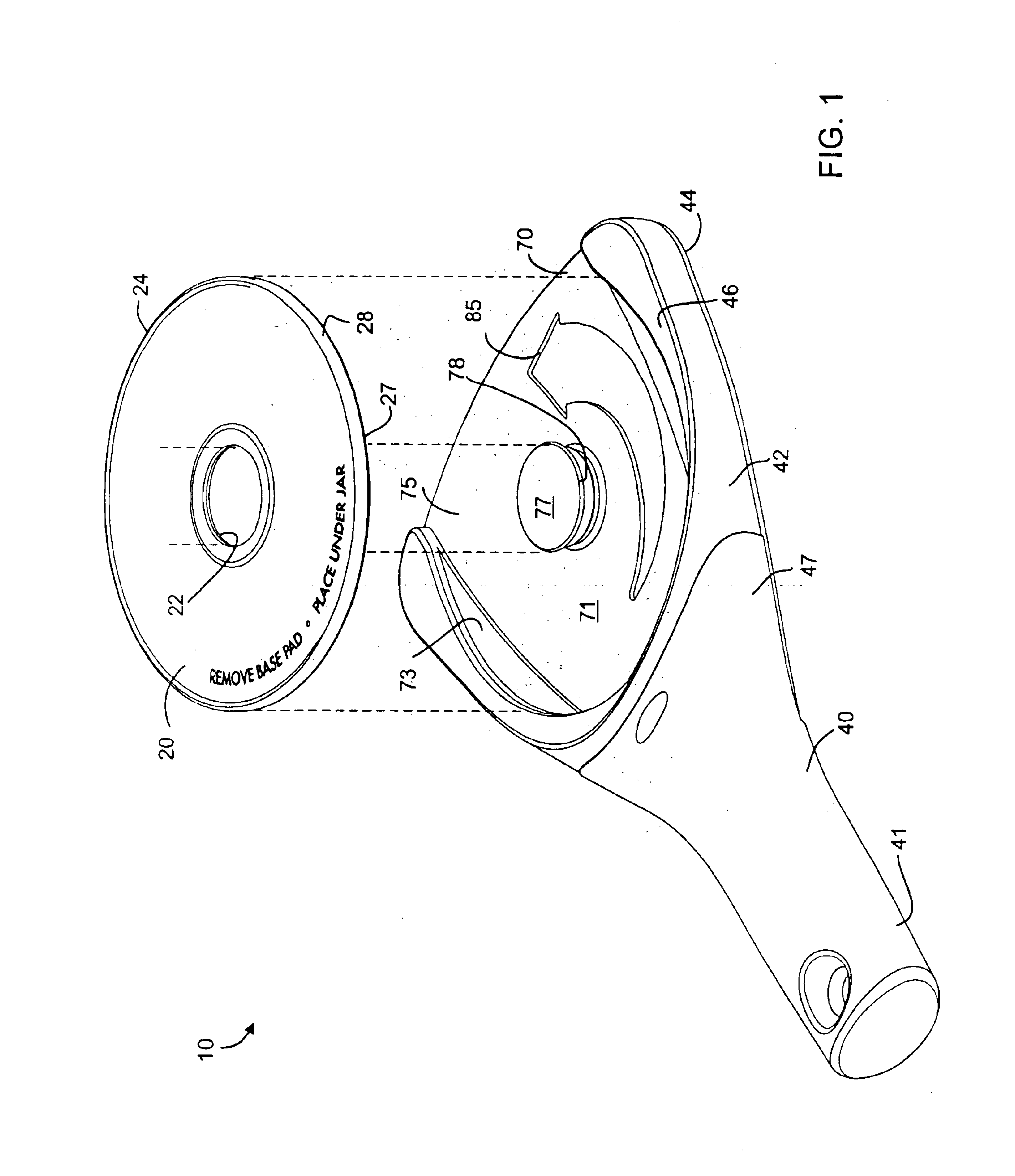 Jar opener assembly