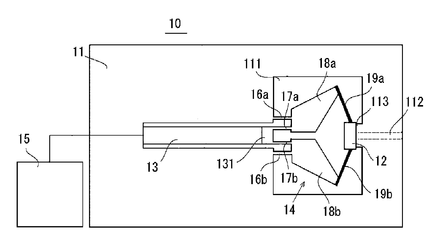 Piezoelectric valve, and optical particulate matter sorter provided with air-blowing means that uses piezoelectric valve