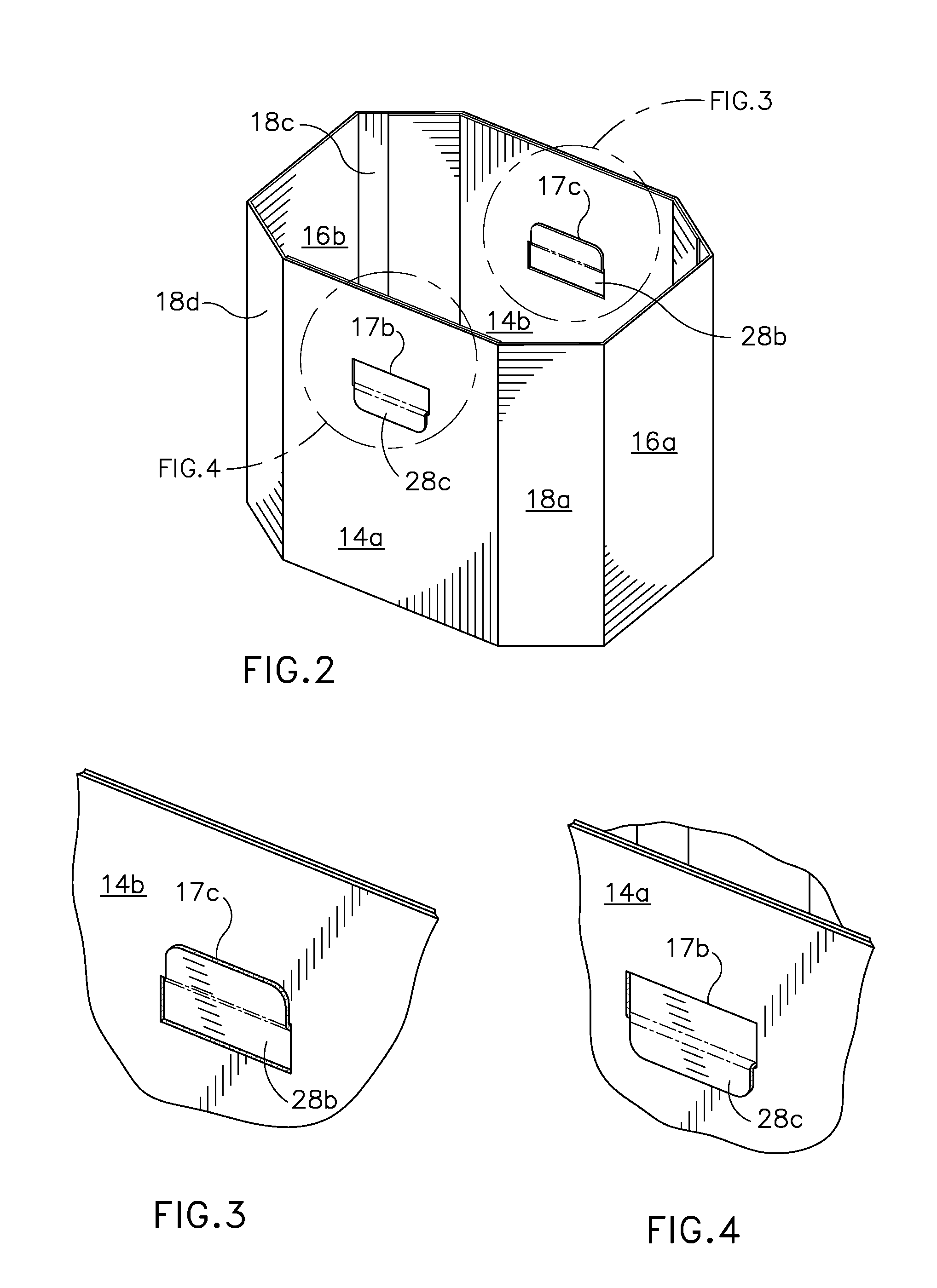 Self-Locking Support Panel For Corrugated Container