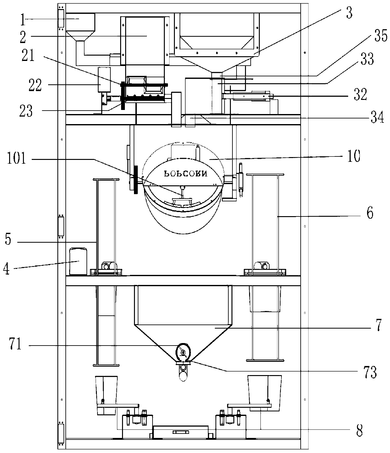 Full-automatic popcorn machine