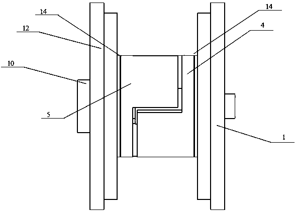 Axial magnetic circuit series double-ended excitation motor