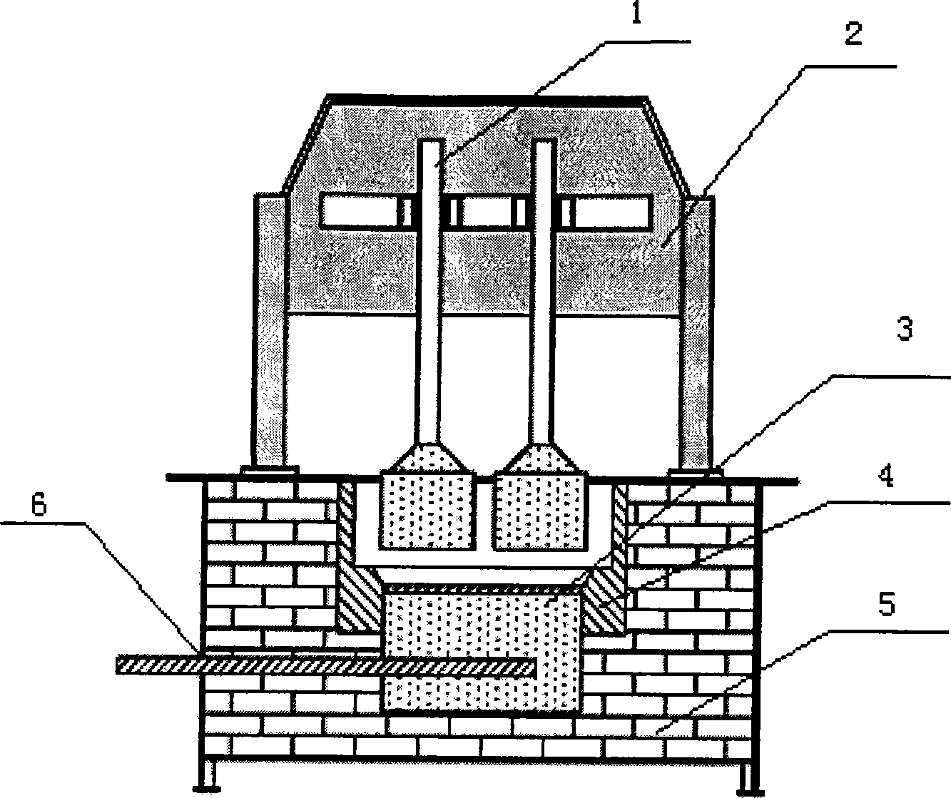 Lower cathode rare earth metal electrolytic tank and electrolysis technique adopting the same