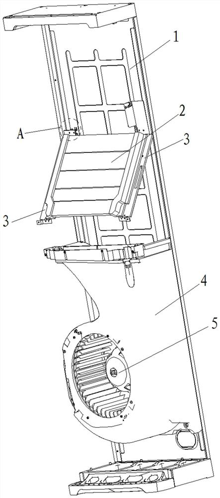 Heating element fixing structure of air treatment equipment and air treatment equipment