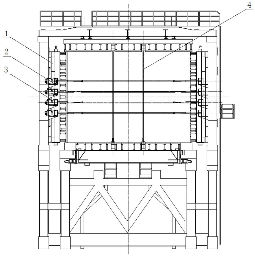 Vibration damper of swing blade gust generator