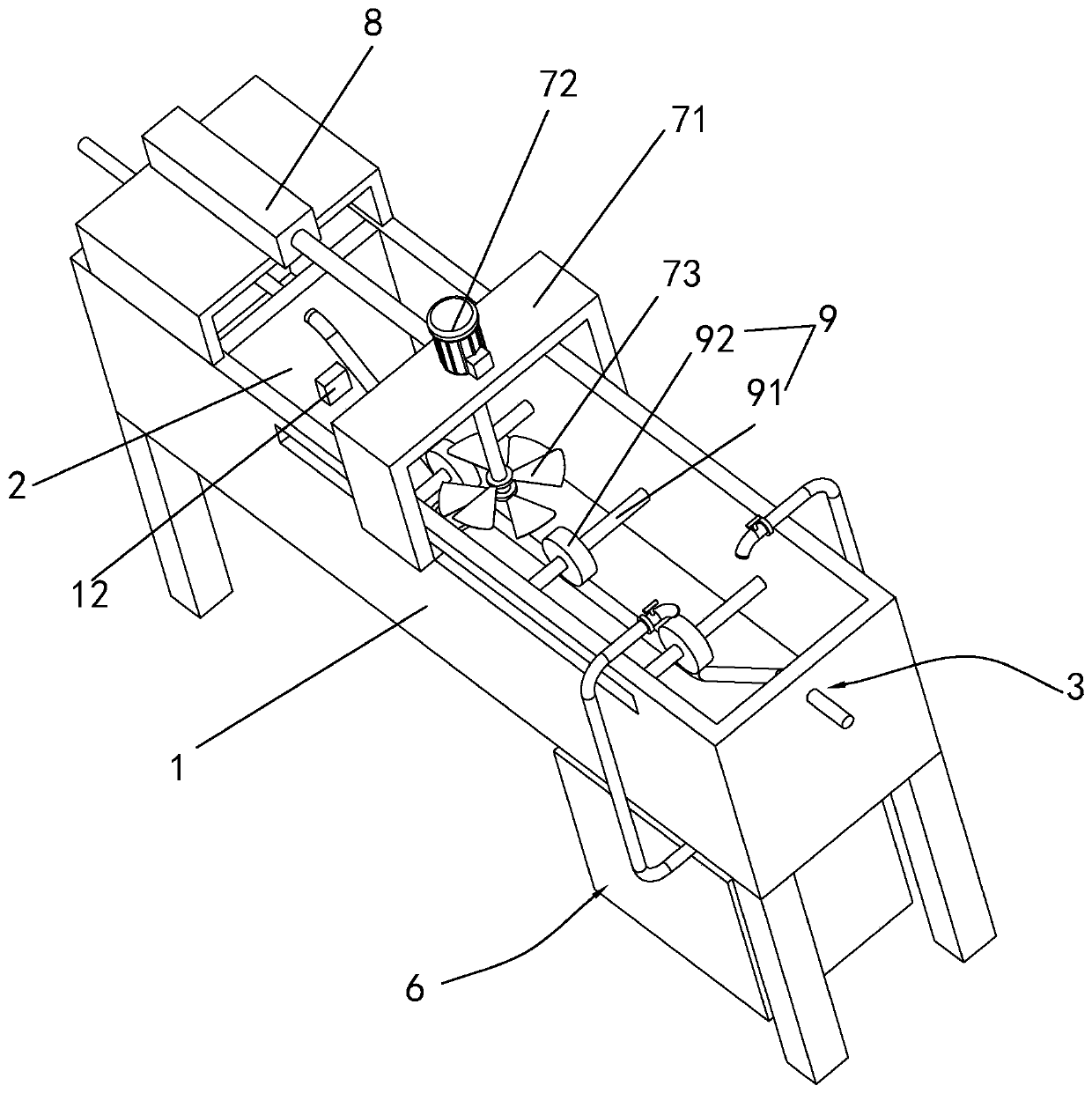 Cable injection molding and cooling equipment