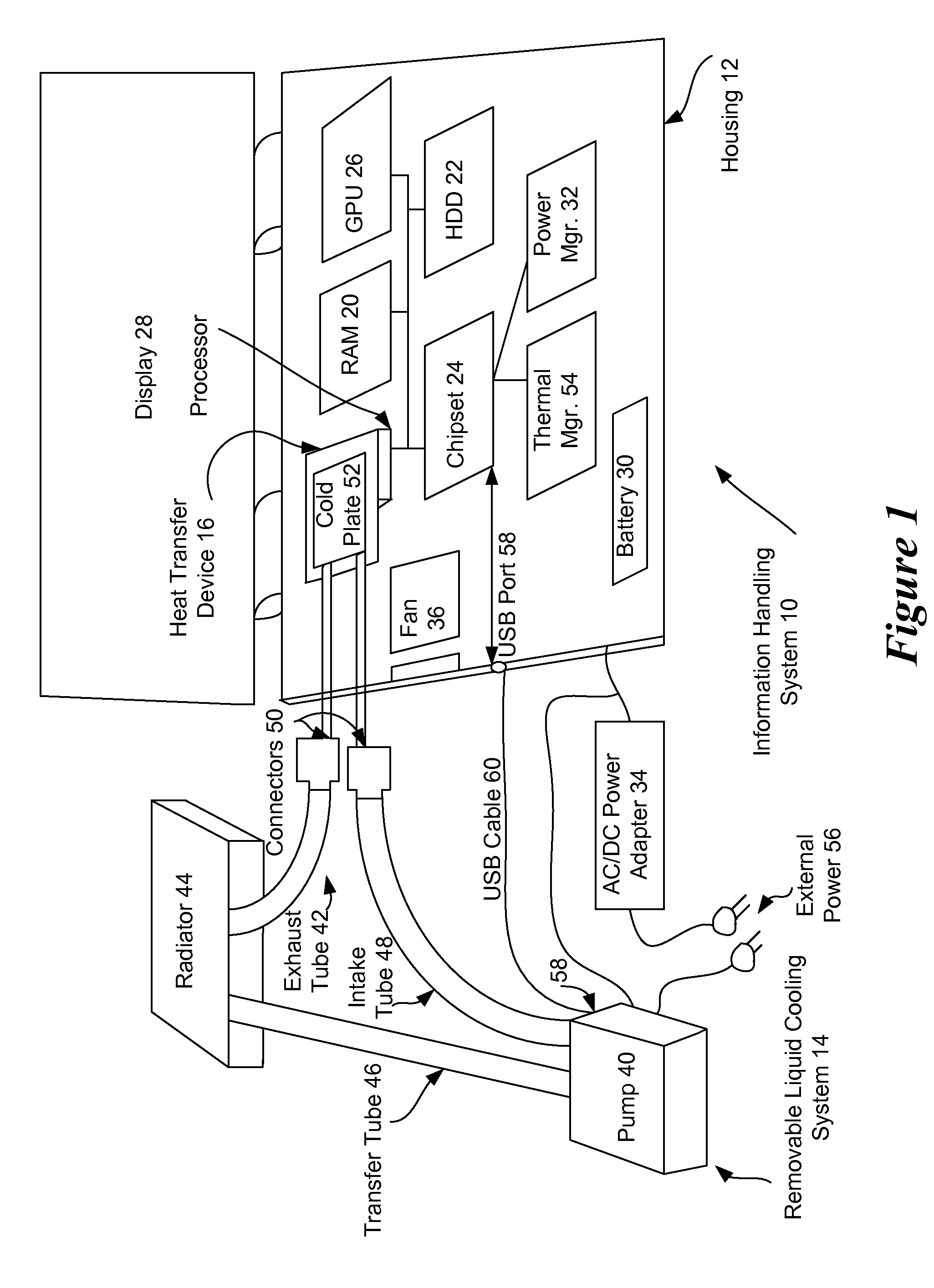 Dual mode portable information handling system cooling