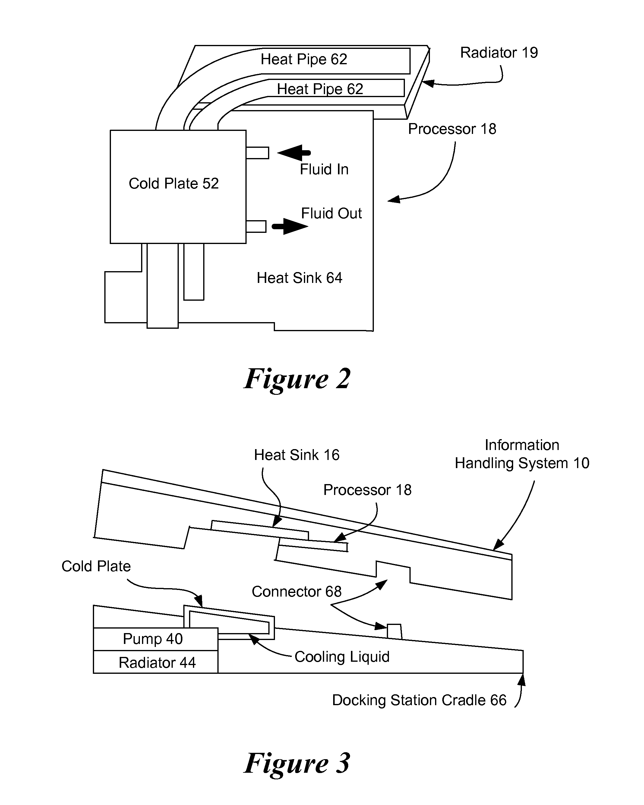 Dual mode portable information handling system cooling