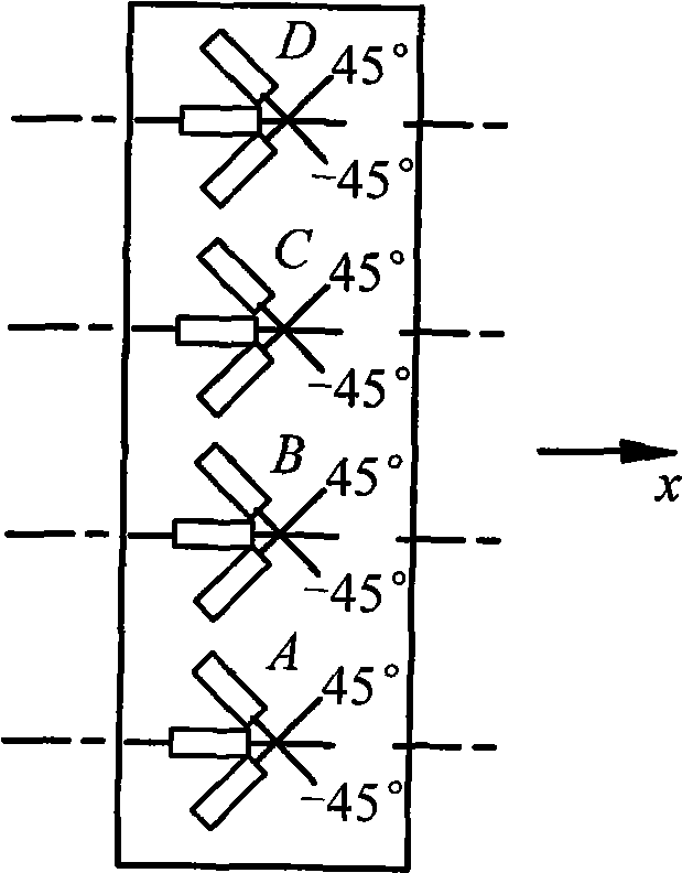 Shearing force measurement bridge circuit in bending-twisting combined test apparatus