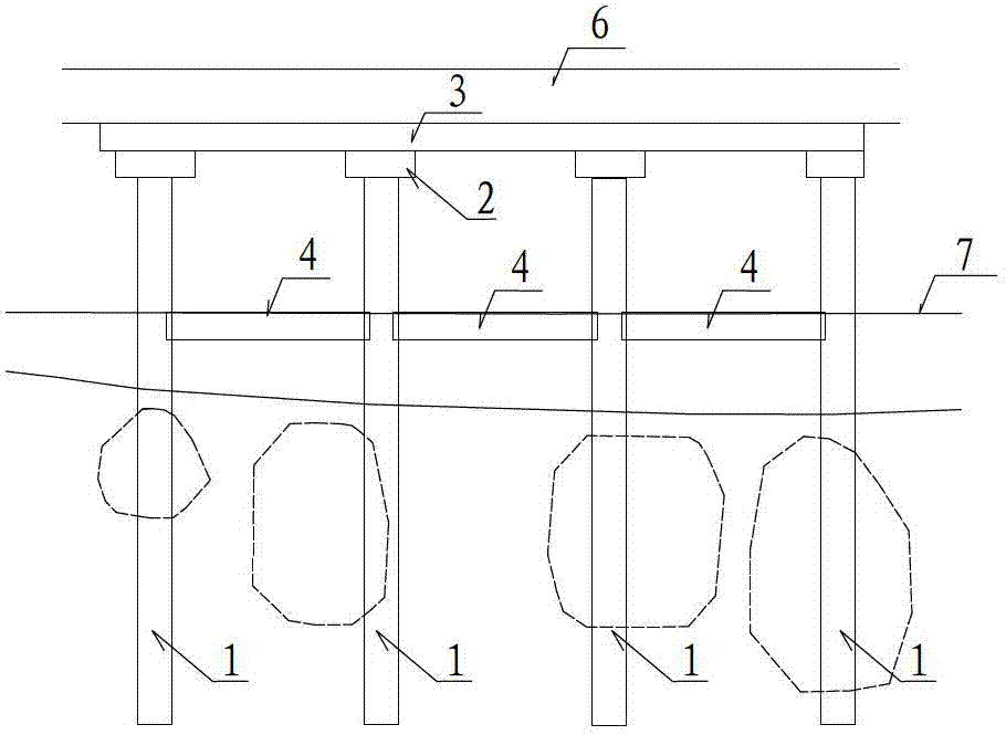 Light frame-subgrade pile-board structure in karst areas