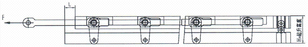 Four-link-type vertical hoisting mechanism