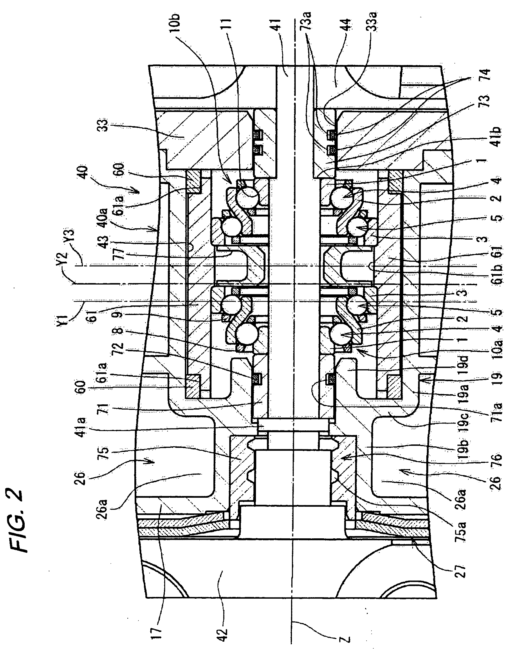 Rolling bearing device and turbocharger incorporating same