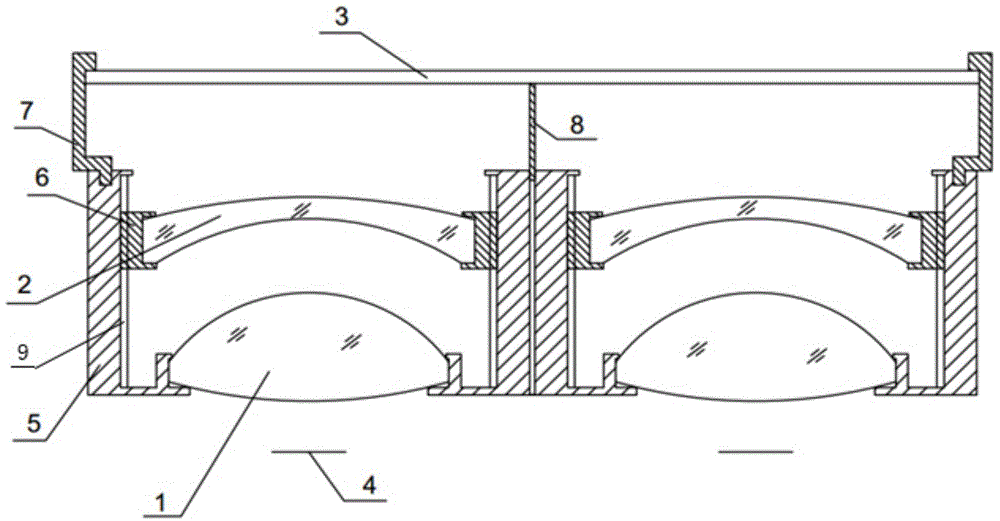 Optical lens structure of wearable virtual-reality headset capable of displaying three-dimensional scene