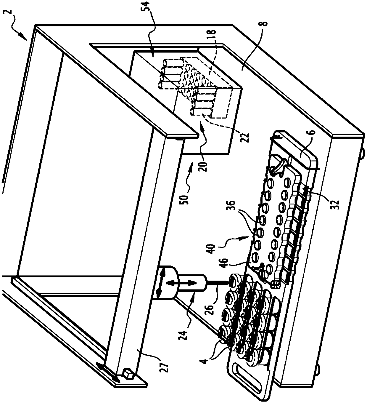 Automatic method and automated device for processing a plurality of cell suspensions