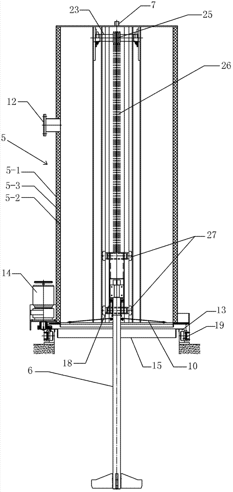 Pit furnace with protective atmosphere device and automatic workpiece transferring device in quenching