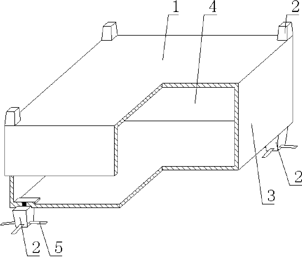 Hollow mold for filling cast-in-situ concrete