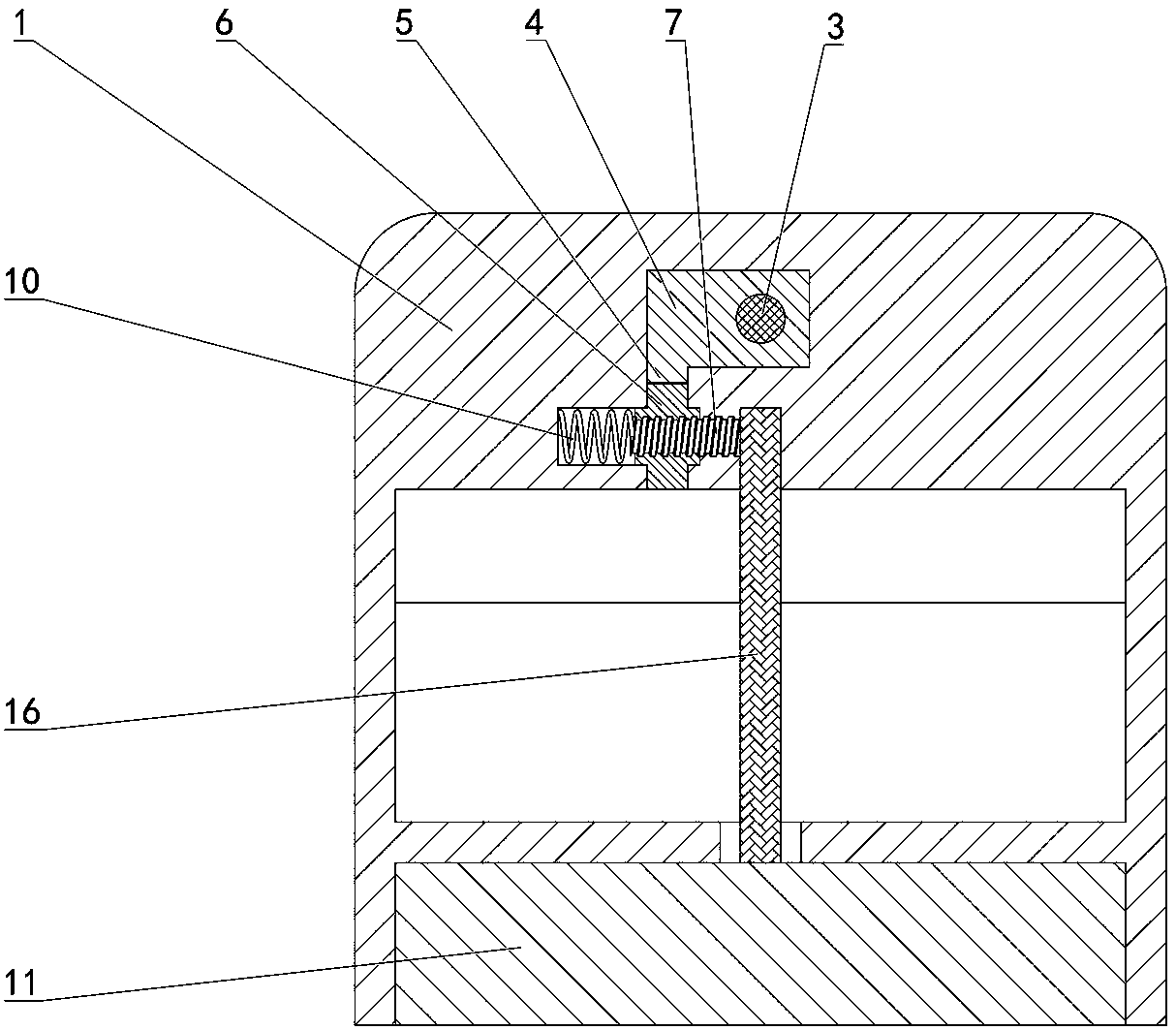 Active protection device for crane arm breaking and falling