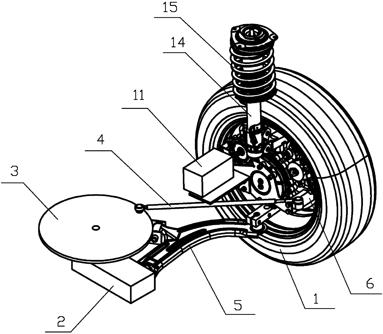 Electric automobile four-wheel independent driving and steering execution mechanism and execution method