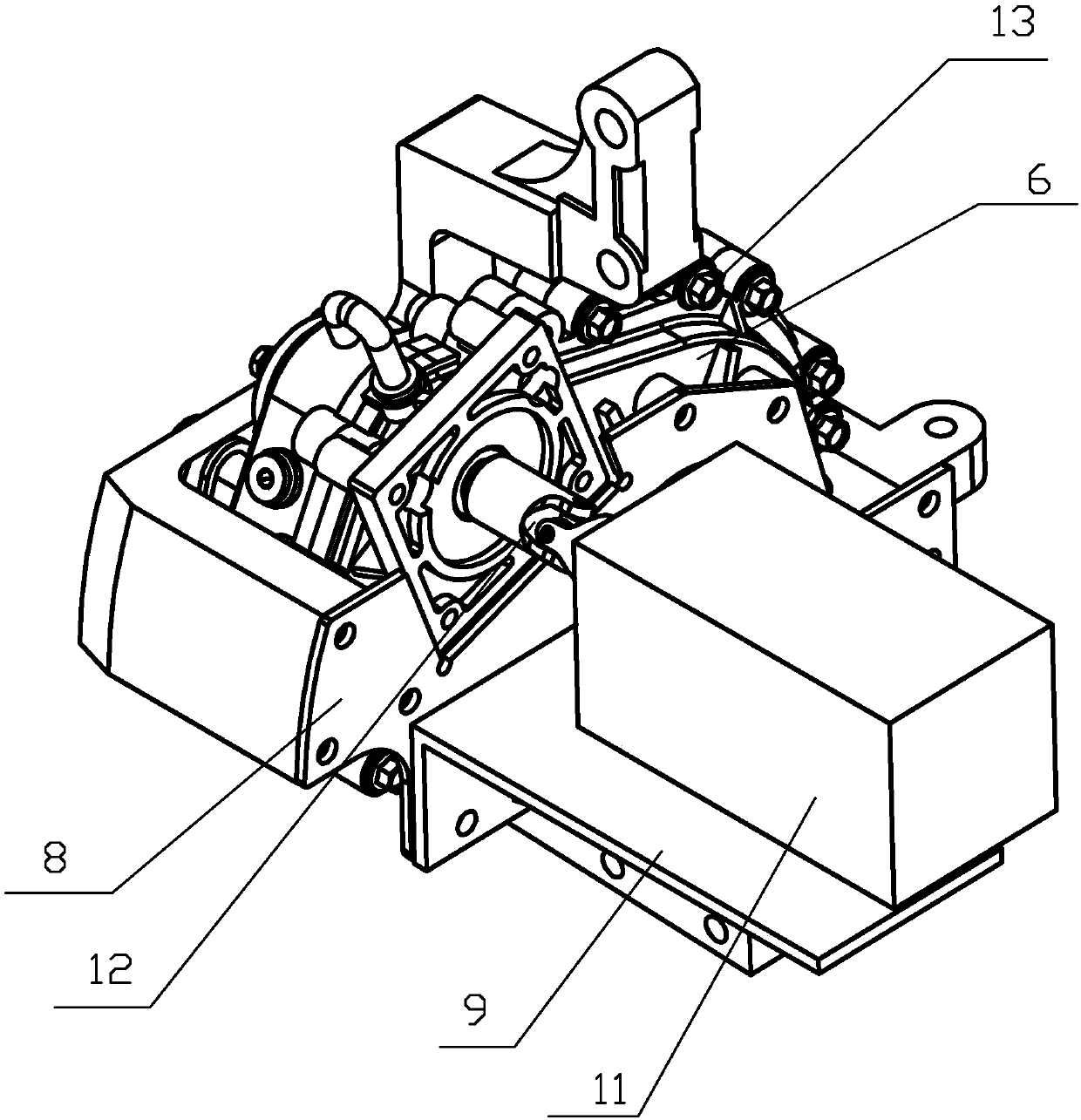 Electric automobile four-wheel independent driving and steering execution mechanism and execution method