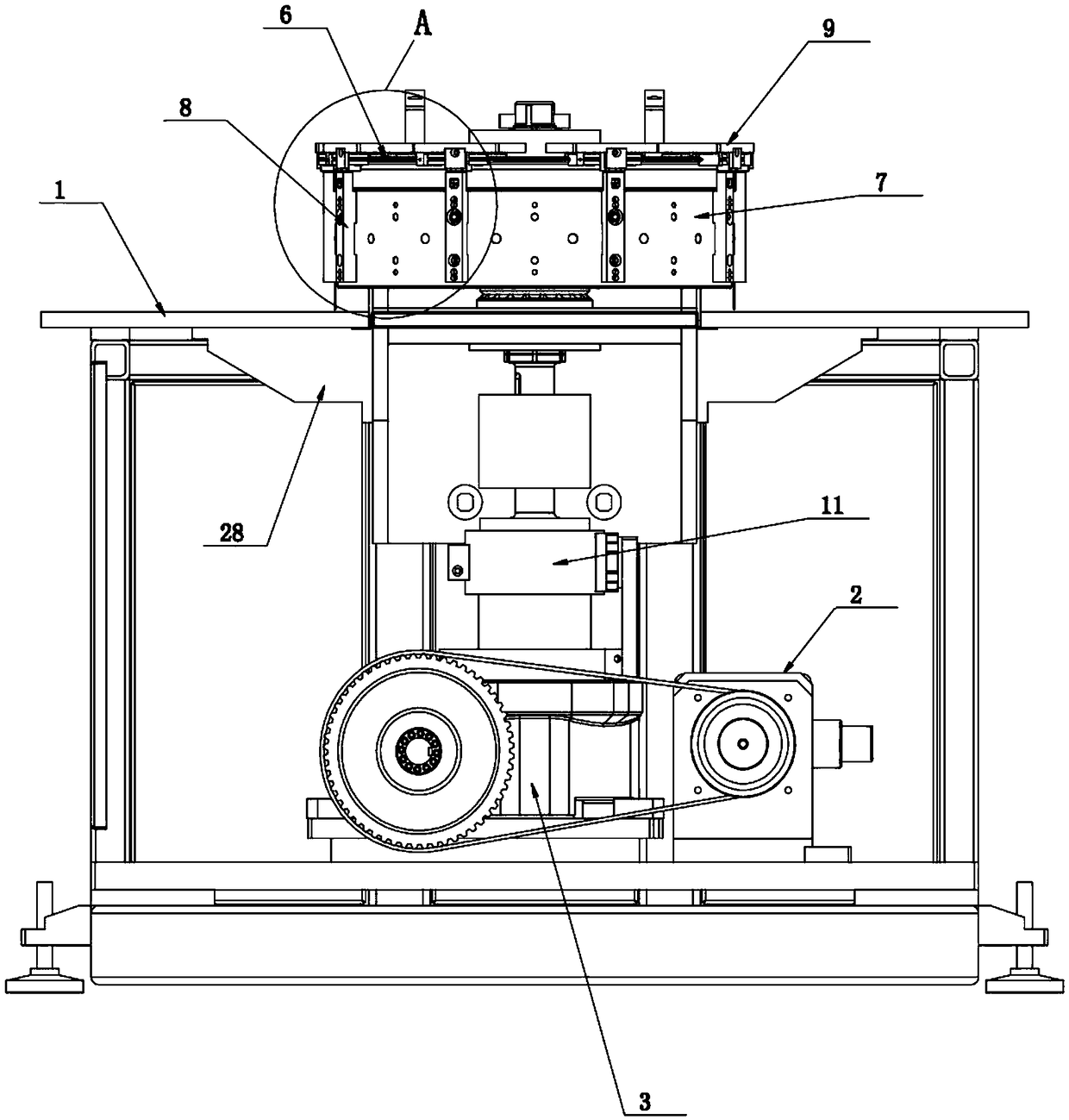 Annular sliding rail type flexible assembly platform