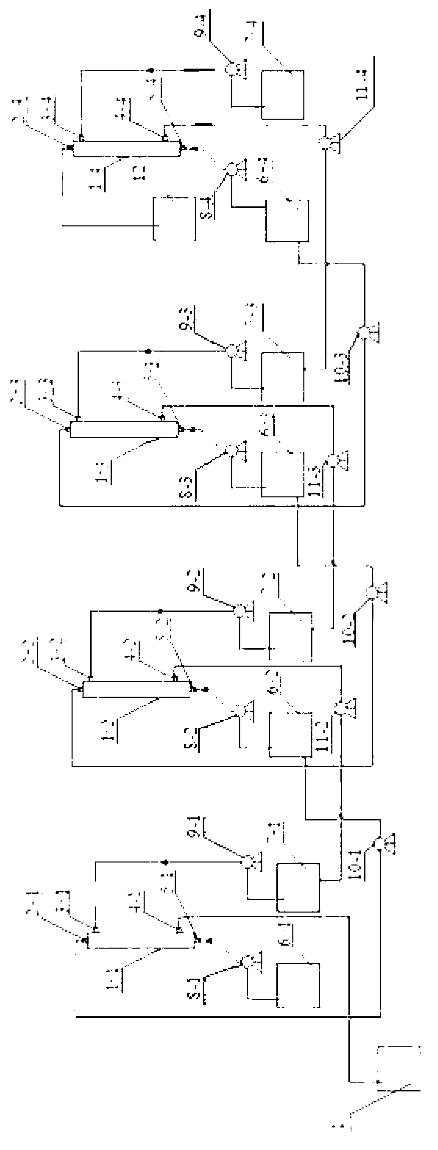 Multi-stage membrane distillation treating method for ammonia nitrogen wastewater